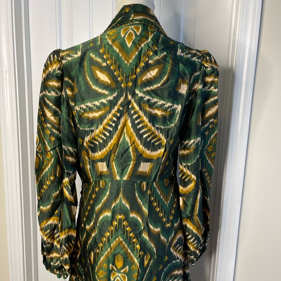 FARM RIO PINEAPPLE IKAT ASYMMETRICAL HEM DRESS SIZE M - Picture 8 of 15